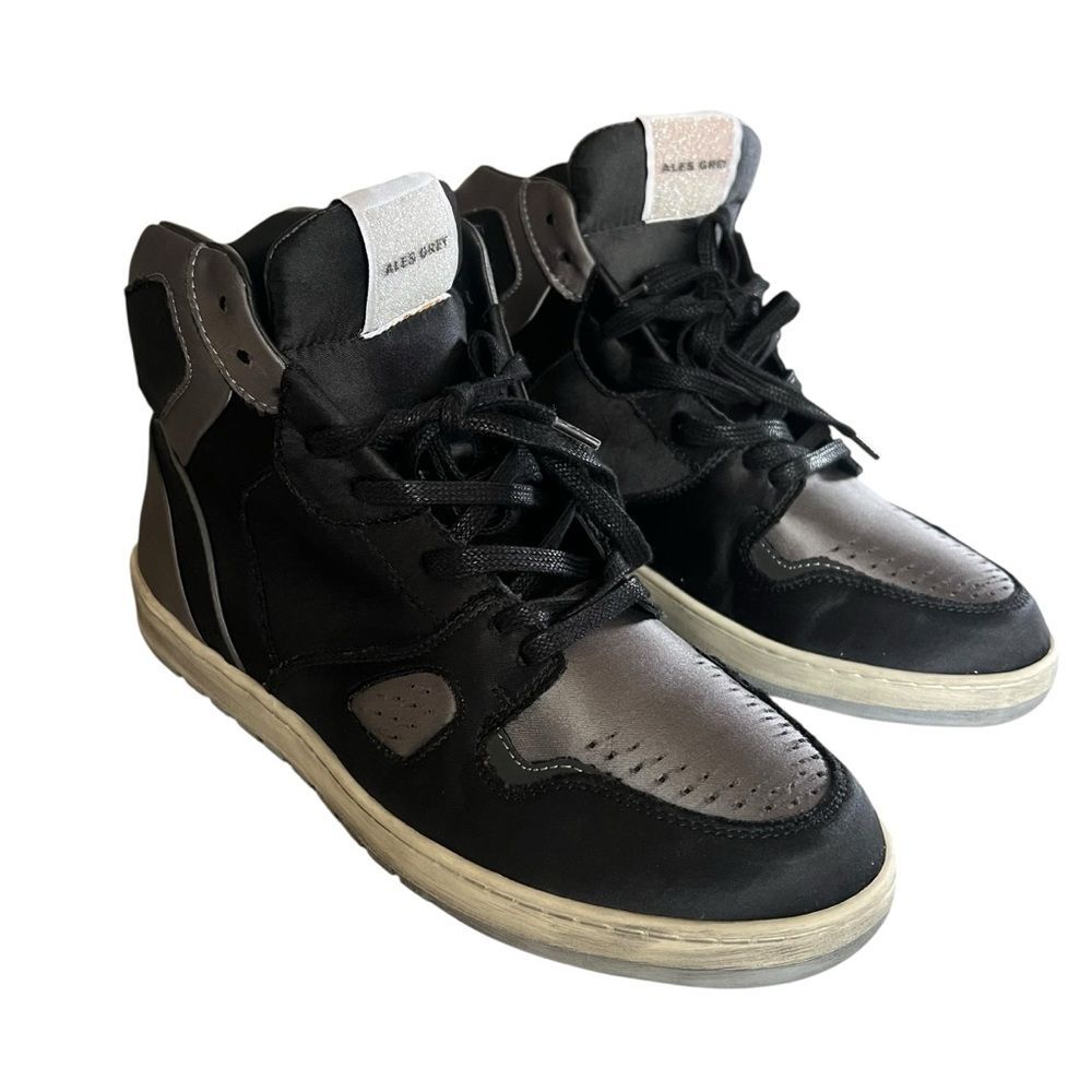 Ales Grey x Swarovski Battalion Luxury High Top Sneakers Black Grey 10.5 Rare